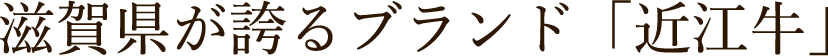 滋賀県が誇るブランド「近江牛」